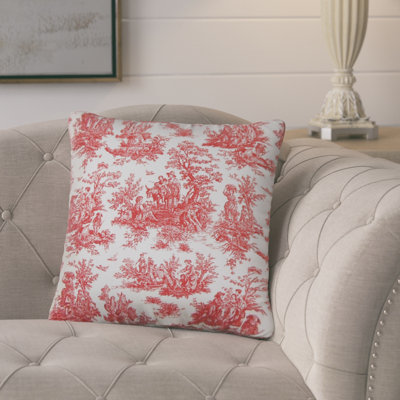 Andruska Toile Cotton Throw Pillow Andruska Toile Cotton Throw Pillow